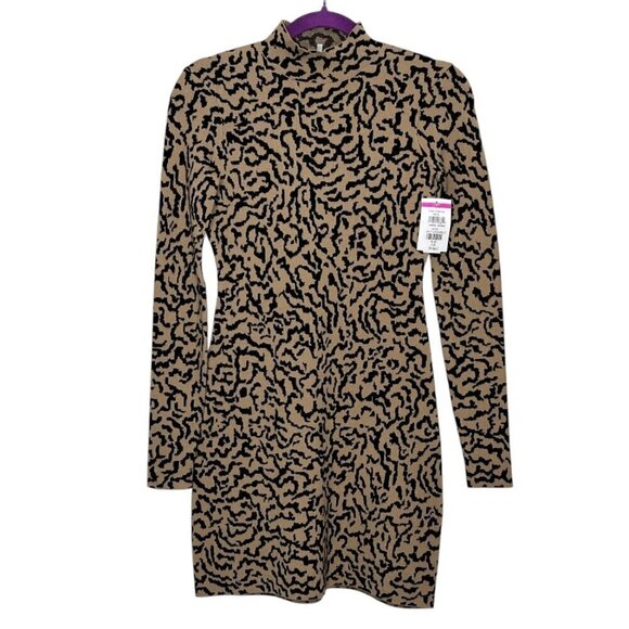 FRAME DENIM Leopard Print Bodycon Sweater Dress XXS | NWT | Fall Date Night - Picture 3 of 7